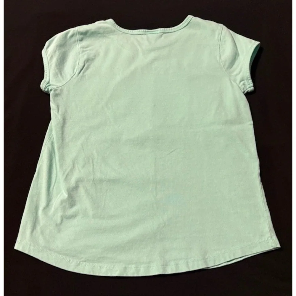 Gymboree girls size 10/12 light teal tee shirt with gumball graphic